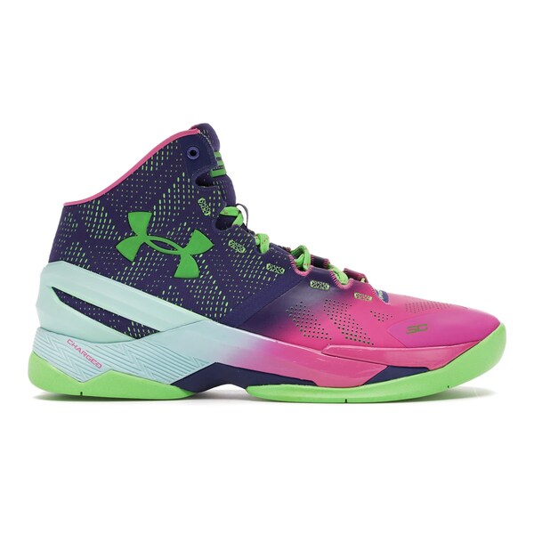Under Armour アンダーアーマー メンズ スニーカー  【UA Curry 2 Northern Lights】  大いさ US_7.5(25.5糎) Rebel Pink/Purple Panic-Poison Green