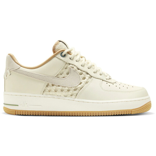 Nike ナイキ メンズ スニーカー  【Nike Air Force 1 Low \u002707 Premium NAI-KE Bamboo Weave】  大きさ US_7(25.0糎) Pale Ivory/Phantom-Pake Ivory-Ivory-Oil Green