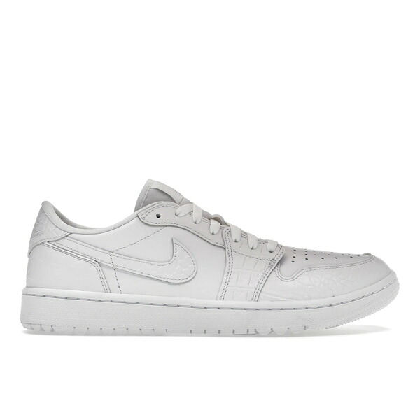 Jordan ジョーダン メンズ スニーカー  【Jordan 1 Retro Low Golf White Croc】  大いさ US_5(23.0糎) White/White/Pure Platinum