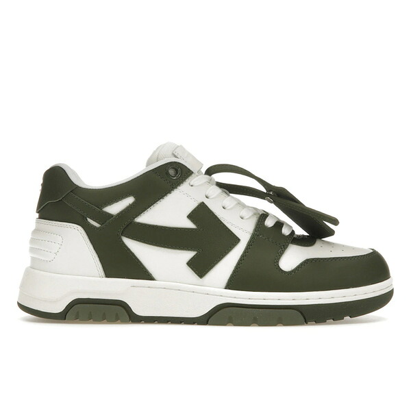 OFF-WHITE 象牙色 メンズ スニーカー  【OFF-WHITE Out Of Office OOO Low Tops White Khaki】  大きさ US_7(25.0珊) White/ Khaki