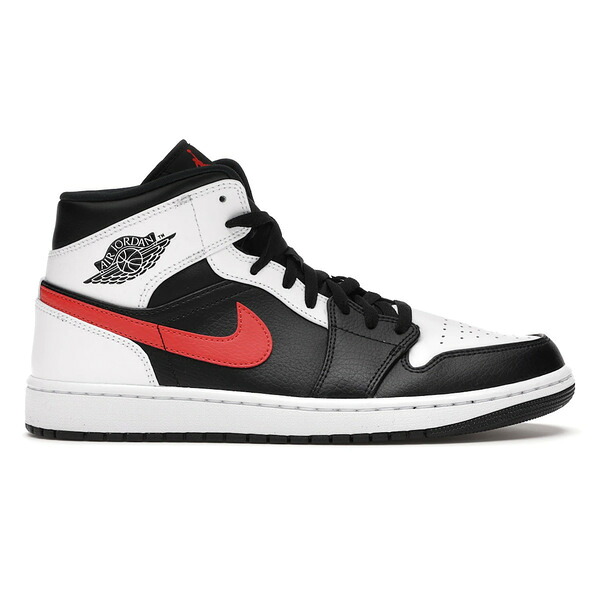 Jordan ジョーダン メンズ スニーカー  【Jordan 1 Mid Black Chile Red White】  大いさ US_5.5(23.5糎) Black/Chile Red-White