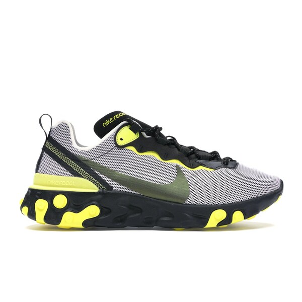 Nike ナイキ メンズ スニーカー  【Nike React Element 55 Dynamic Yellow】  大いさ US_11(29.0糎) Pure Platinum/Dynamic Yellow-Vast Grey-Black