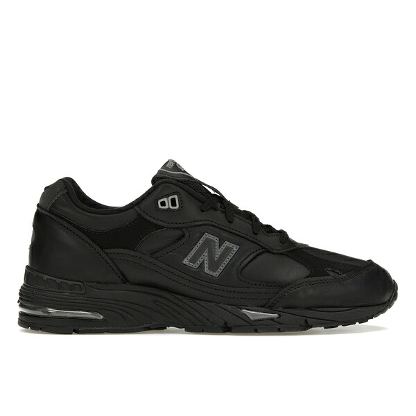 New Balance ニューバランス レディース スニーカー 【New Balance 991 Leather Black Grey (Women's)】 サイズ US_5.5(22.5cm) Black/Black/Grey｜asty