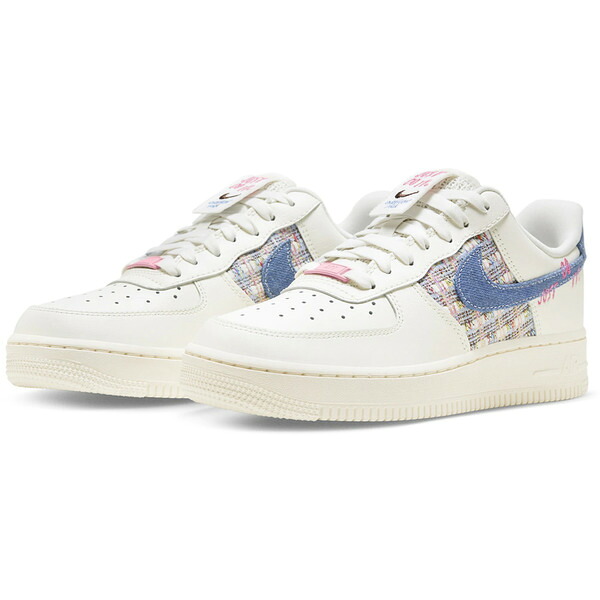 Nike ナイキ レディース スニーカー  【Nike Air Force 1 Low \u002707 LX Denim Swoosh Boucle (Women\u0027s)】  大きさ US_6.5(23.5糎) Sail/Blue Whisper-Pale Ivory-Pinksicle-Cacao Wow