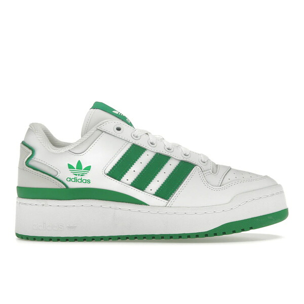 adidas アディダス レディース スニーカー 【adidas Forum Bold Cloud White Green Grey (Women's)】 サイズ US_5(22.0cm) Cloud White/Green/Grey One|asty
