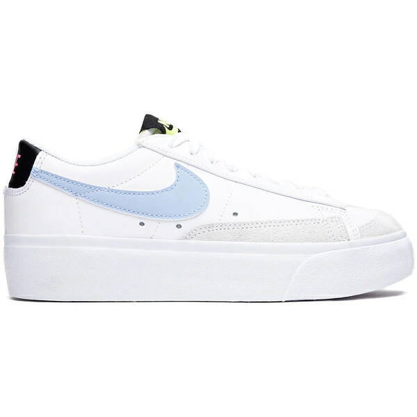 Nike ナイキ レディース スニーカー 【Nike Blazer Low Platform White Cobalt Bliss (Women's)】 サイズ US_9(26.0cm) White/Volt/Black/Cobalt Bliss｜asty