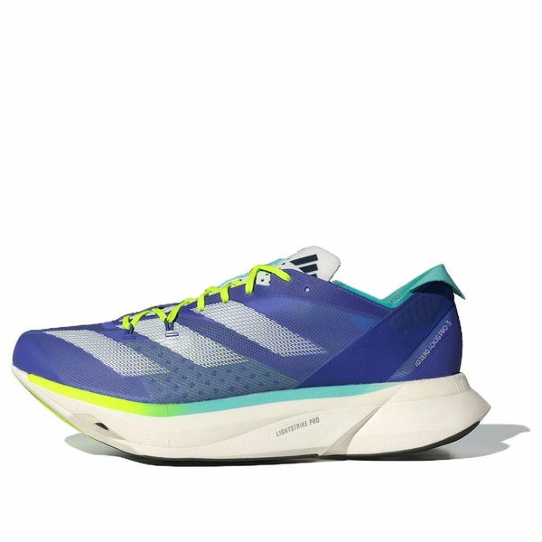 adidas アディダス レディース スニーカー  【(WMNS) adidas Adizero Adios Pro 3 \u0027Cobalt Blue Zero Metalic Lucid Lemon\u0027 ID3614】  大きさ US_8(25.0糎)