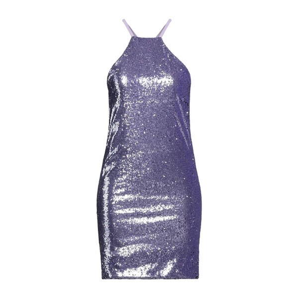 【送料無料】 ジ アティコ レディース ワンピース トップス Mini dresses Purple