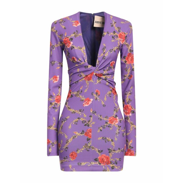 【送料無料】 アニエバイ レディース ワンピース トップス Mini dresses Purple
