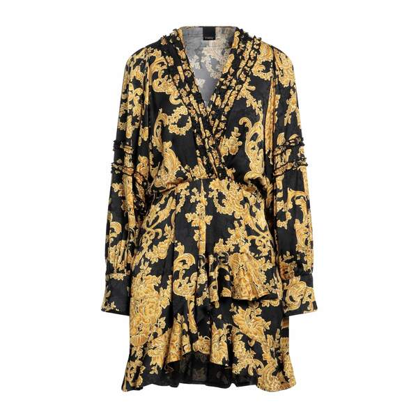 【送料無料】 ピンコ レディース ワンピース トップス Mini dresses Black