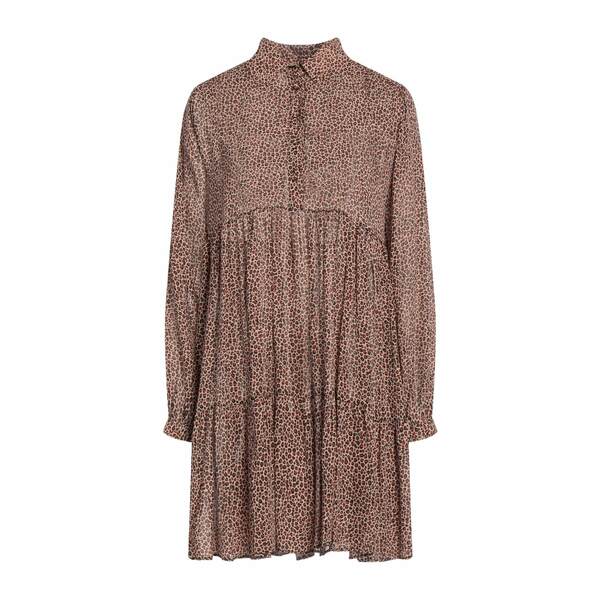 【送料無料】 アニエバイ レディース ワンピース トップス Mini dresses Brown