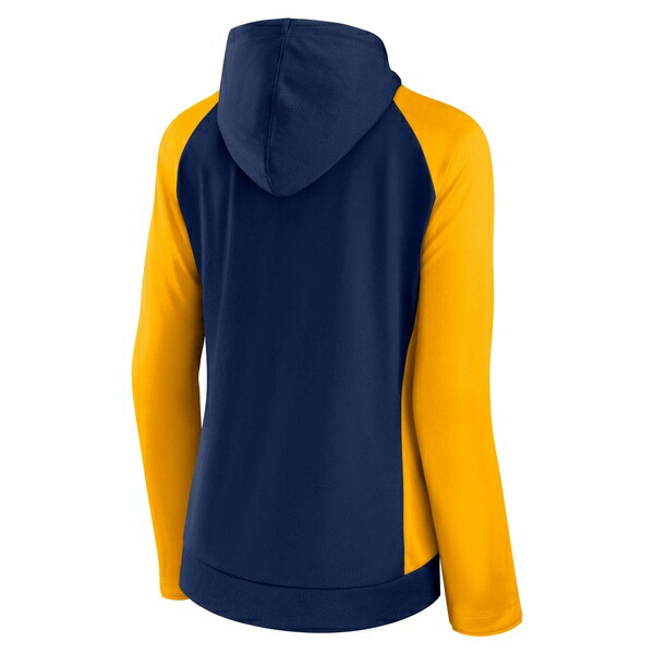 ファナティクス レディース パーカー・スウェットシャツ アウター Milwaukee Brewers Fanatics Branded Women's Iconic Raglan FullZip Hoodie Navy Gold トップス | bbbeeverification.co.za