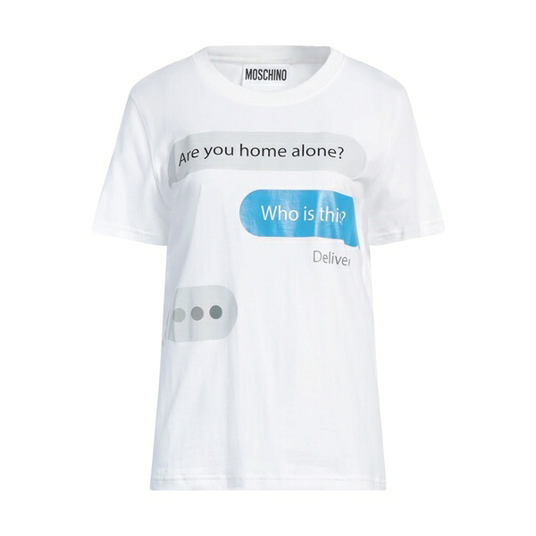 【送料無料】 モスキーノ レディース Tシャツ トップス T-shirts White