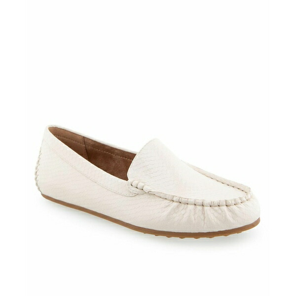 エアロソールズ レディース スリッポン・ローファー シューズ Women's Over Drive Loafers Eggnog Snake Patent Polyurethane画像