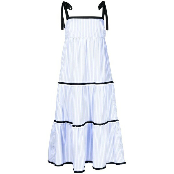 マッグロー レディース ワンピース トップス Lulu tiered midi dress Blue|asty