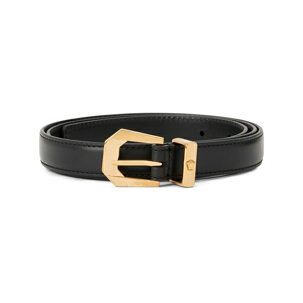 ヴェルサーチ メンズ 胴締め 佩び物 Medusa heritage leather belt Black