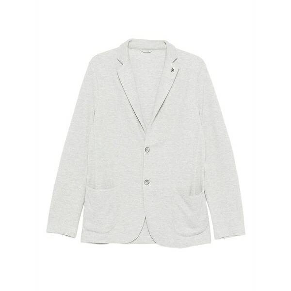 グランサッソ メンズ ジャケット＆ブルゾン アウター Linen-cotton jacket Grey｜asty