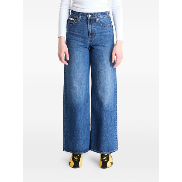 カルバンクライン レディース ジーンズズボン下 ボトムス High-waisted jeans Blue