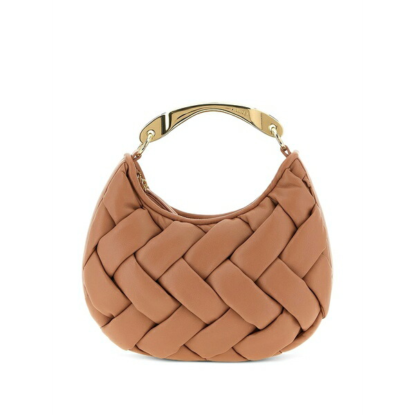ツインセット レディース トートバッグ バッグ Weaved leather-effect tote bag Pink｜asty