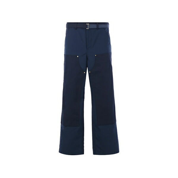サカイ メンズ カジュアルパンツ ボトムス X carhartt wip belt loop patch trousers Blue|asty