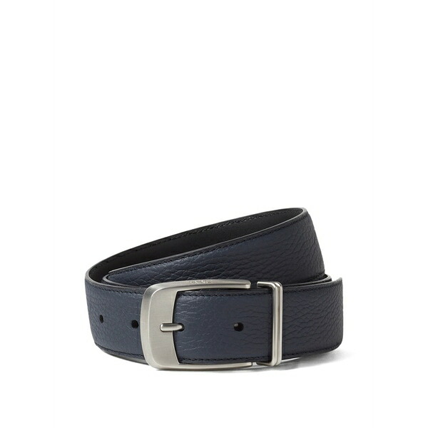 ゼニア メンズ 三尺帯 付属物 Leather belt Blue