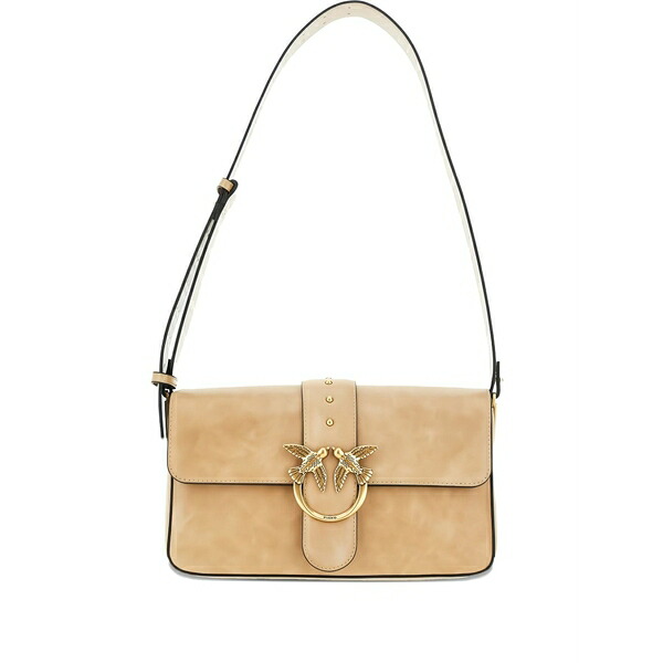ピンコ レディース ショルダーバッグ 御徒面子 Love-birds-motif shoulder bag Neutrals