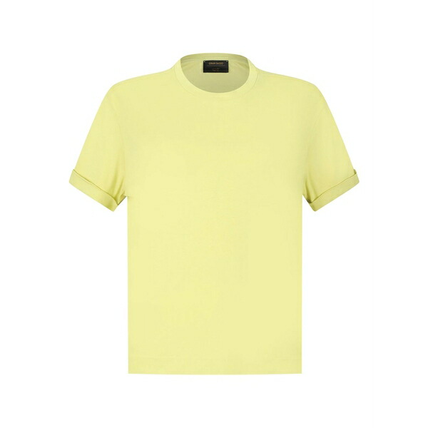 グランサッソ レディース プルオーバー トップス Turn-up sleeve t-shirt Yellow
