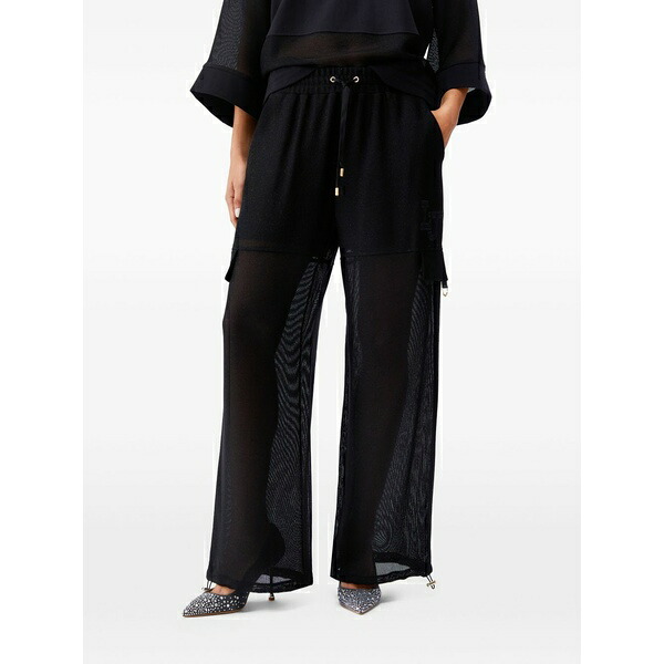 リュージョー レディース カジュアルパンツ ボトムス Sheer cargo pants Black|asty