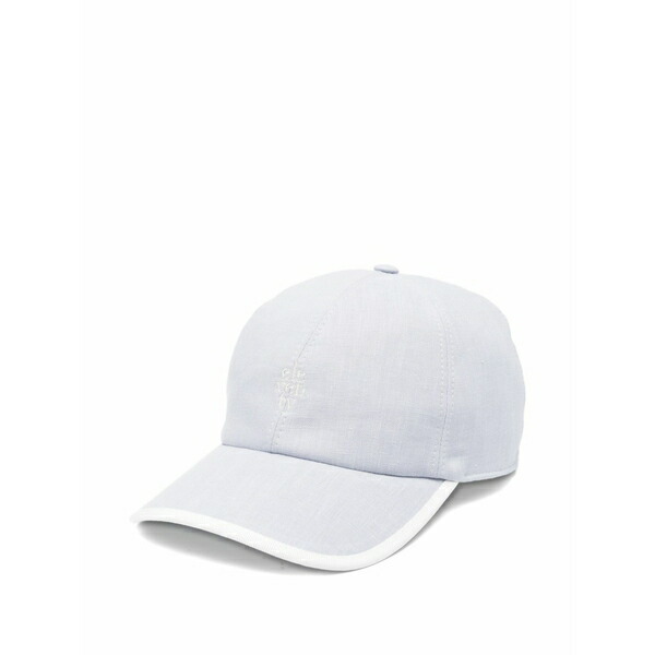イレブンティ レディース かぶり笠 添え物 Logo-embroidered baseball cap Blue