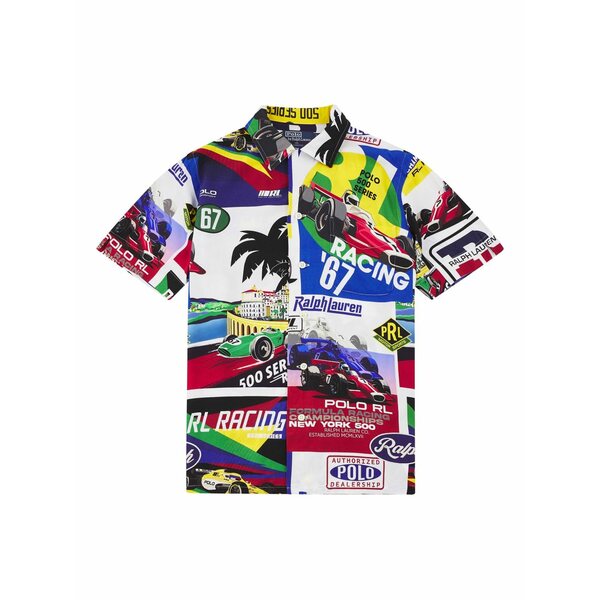 ラルフローレン メンズ シャツ トップス Racing-print shirt White｜asty