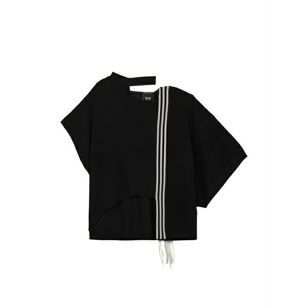 ワイスリー レディース シャツ トップス Stripe panel top Black|asty