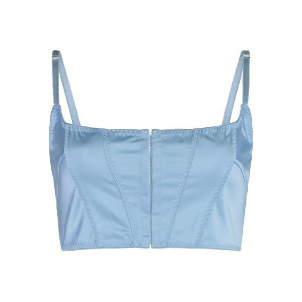アンナ・オクトーバー レディース カットソー トップス Cropped top Blue｜asty