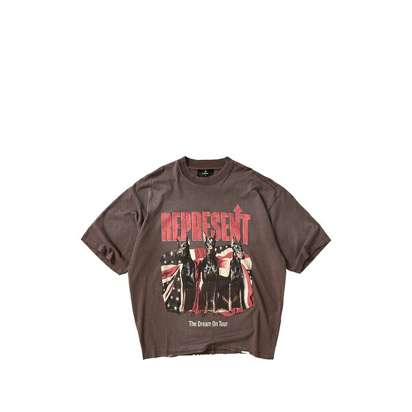 リプレゼント メンズ Tシャツ トップス The dream on tour t-shirt Brown｜asty 45,480円