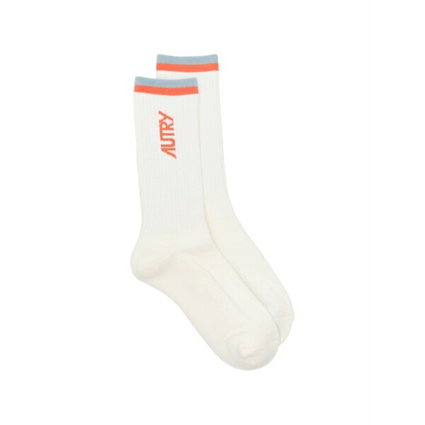 オートリー メンズ ソックス アンダー御召しもの Logo-detail socks White