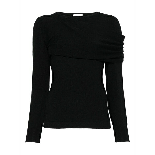 パロッシュ レディース 編み物\u0026スウェーター アウター Draped sweater Black