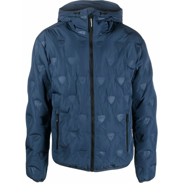 ロシニョール メンズ ジャケット＆ブルゾン アウター Logo-print padded zip-up jacket Blue｜asty 42,120円