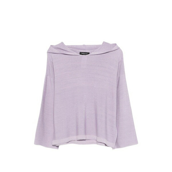 ファビアナ フィリッピ レディース パーカー・スウェットシャツ アウター Drawstring-detail hoodie Purple