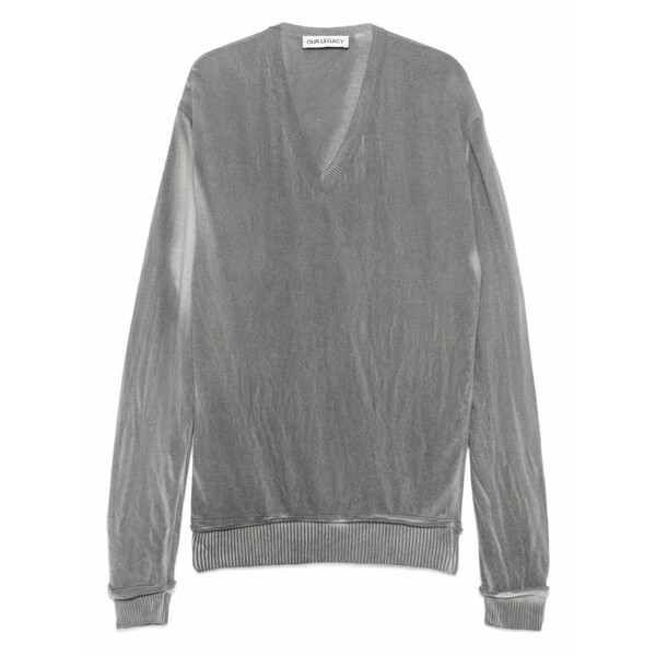 アワーレガシー メンズ ニット&セーター アウター V-neck ribbed-trim sweater Grey｜asty 58,680円