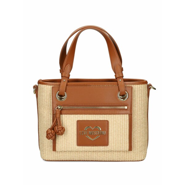ラブ モスキーノ レディース トートバッグ バッグ Contrasting-trim tote bag Neutrals|asty