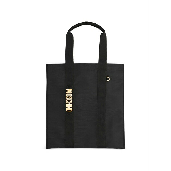モスキーノ レディース トートバッグ バッグ Logo tote bag Black|asty