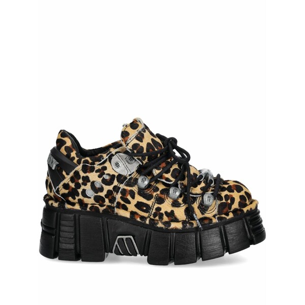 ニュー鍵を掛ける メンズ スニーカー シューズ M-120n-c54 leopard-print platform trainers Neutrals