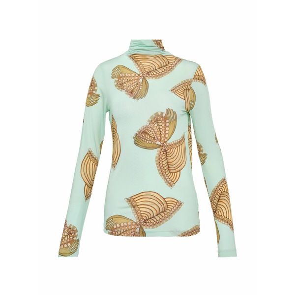 ウラ・ジョンソン レディース Tシャツ トップス Aurelia turtleneck t-shirt Green｜asty