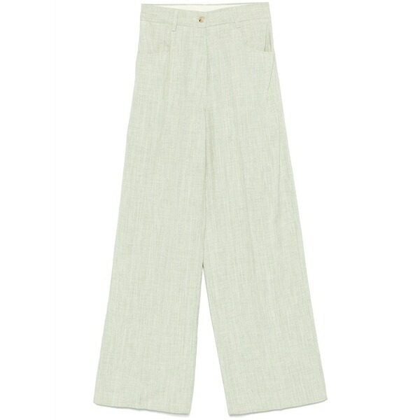 フォルテ フォルテ レディース カジュアルパンツ ボトムス Slub trousers Green｜asty