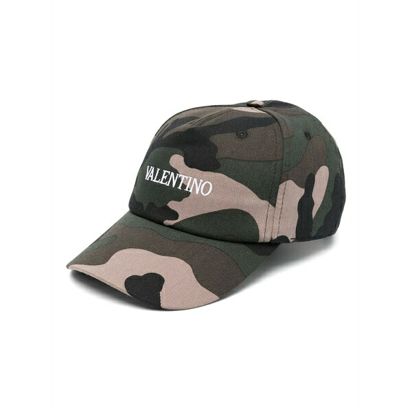 ヴァレンティノ ガラヴァーニ メンズ かぶり笠 添え物 Embroidered-logo baseball cap  Green