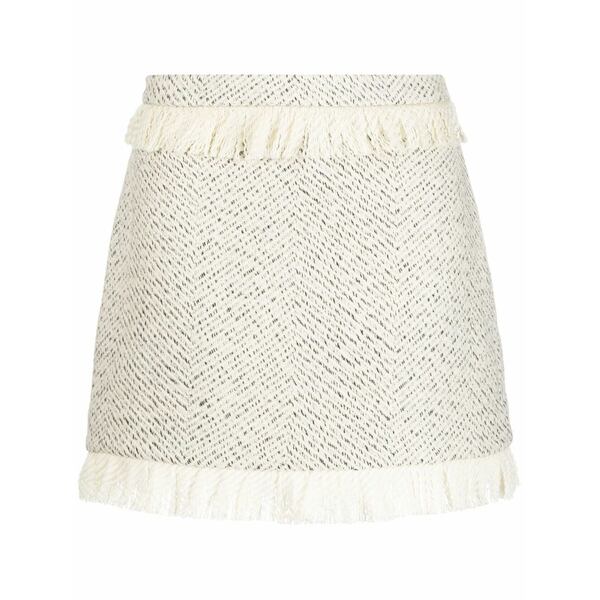 キムヘキム レディース スカート ボトムス Fringe-detail tweed mini skirt Neutrals