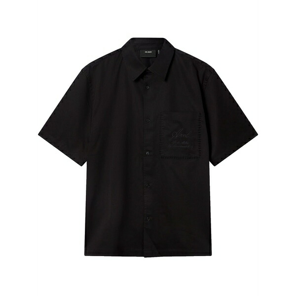 アクセルアリガト メンズ シャツ トップス Stitch shirt Black｜asty