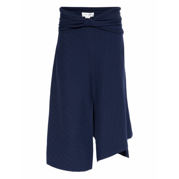 ヴィクトリア ベッカム レディース スカート ボトムス Front-split midi skirt Blue|asty
