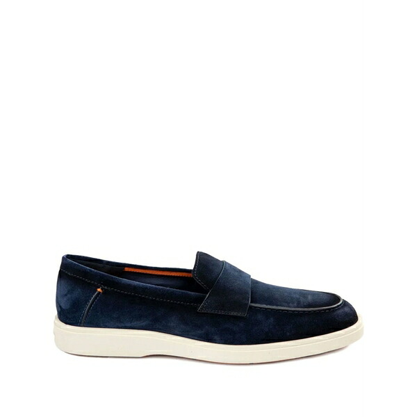 サントーニ メンズ スリッポン・ローファー シューズ Suede penny loafers Blue｜asty