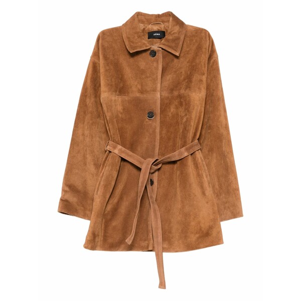 アルマ レディース 上衣＆上衣 アウター Cressida suede jacket Brown