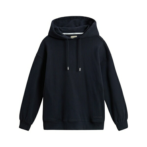 羊毛 金持ち レディース パーカー・スウェットシャツ アウター Logo hoodie Black